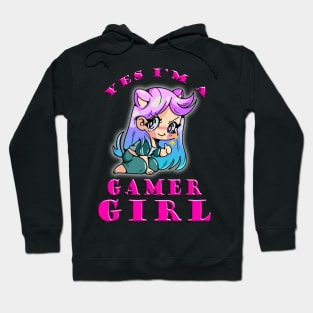 Yes Im A Gamer Girl Sly Pink Hoodie